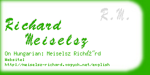 richard meiselsz business card